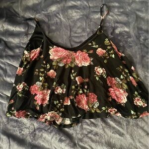 Floral Cropped Tank Top